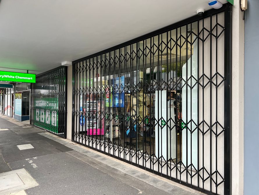 Security gates for Terry White pharmacy