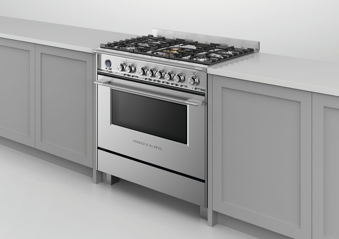 Freestanding 90 cm dual-fuel cooker – Series 9 OR90SCG6X1 by Fisher and ...