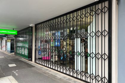 Security gates for Terry White pharmacy