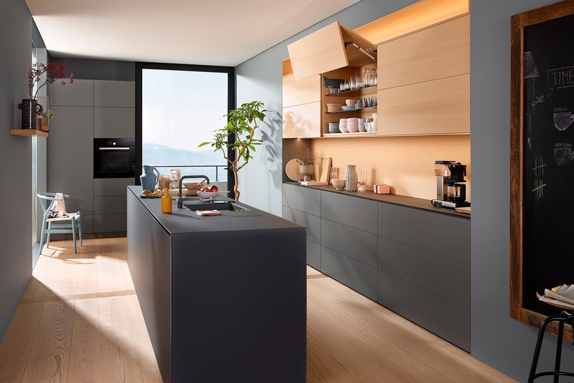 Blum's w wide range of lift systems brings enhanced ergonomic convenience to modern kitchen.
