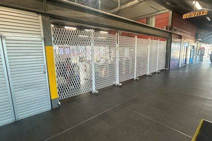 Retractable safety barriers for government transport hubs