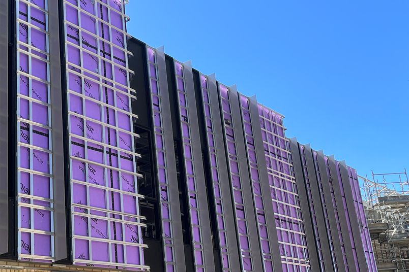 Weather Defence is used behind facade cladding systems.
