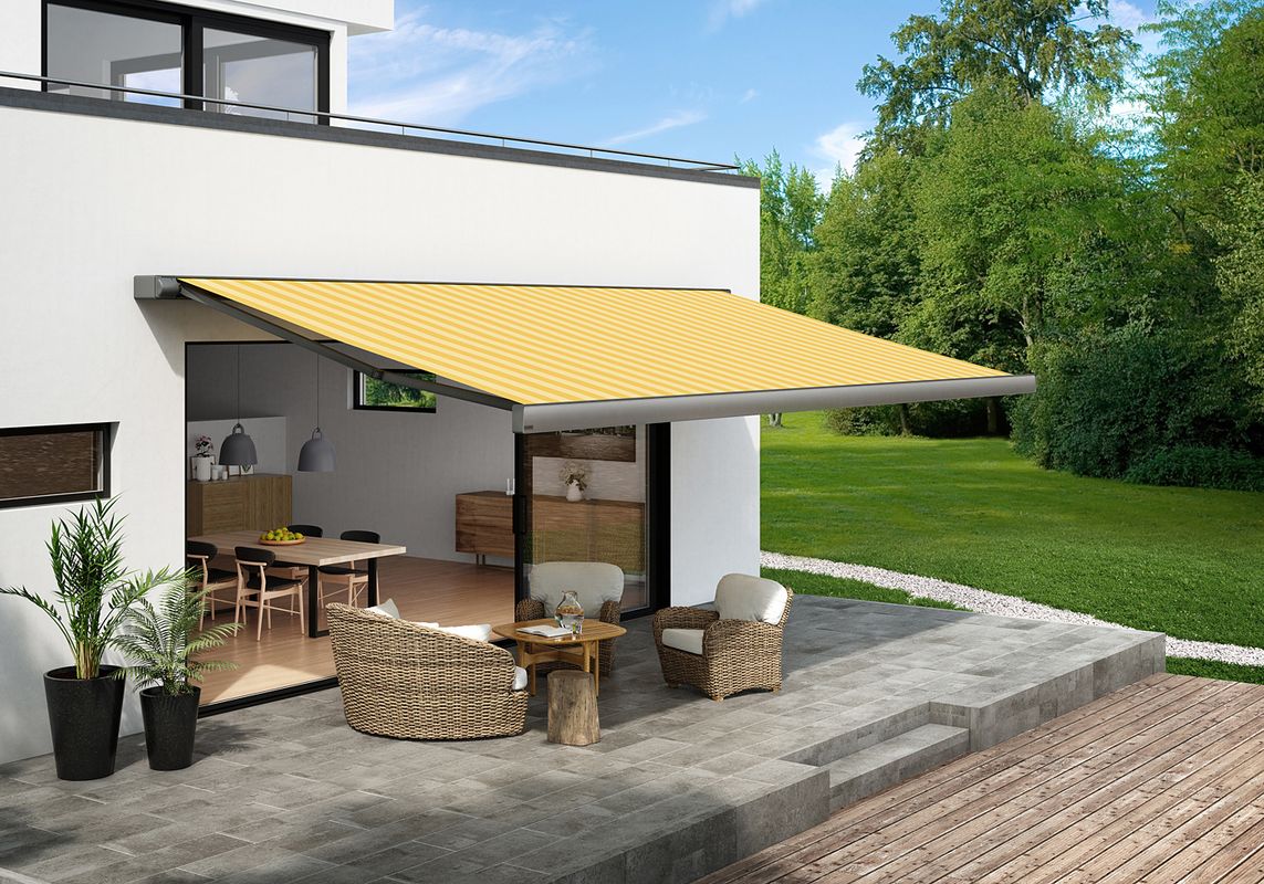 Folding arm awnings by Shadewell Awnings and Blinds – Selector