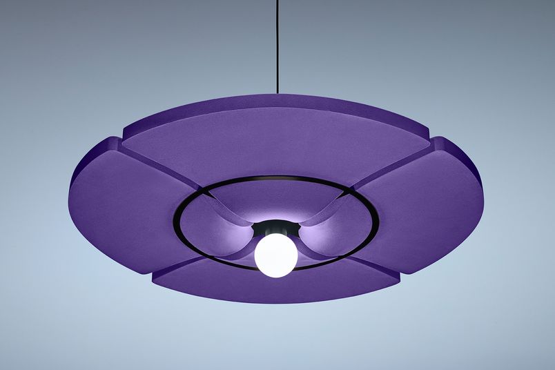 FOLI Round acoustic light in Vibrant Purple.