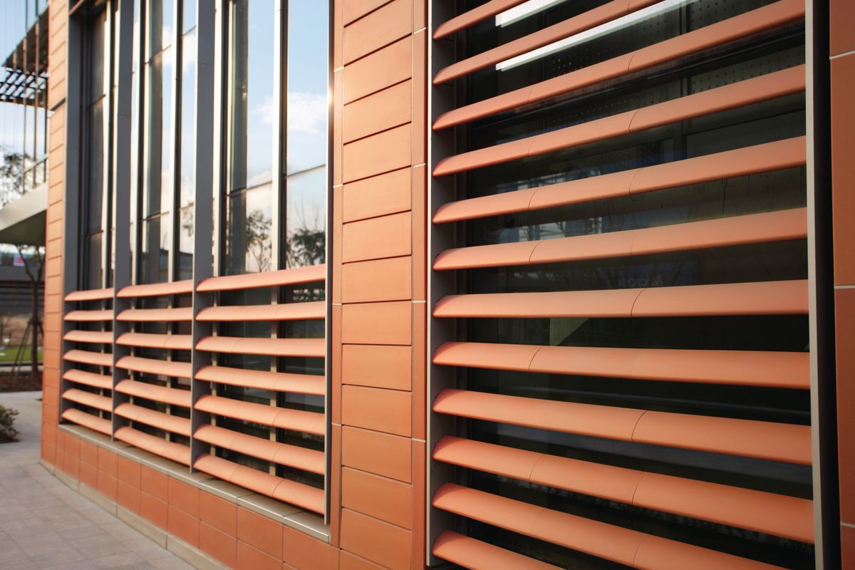 Non-combustible ceramic facade screens – Kerashape by KLAY Tiles and ...