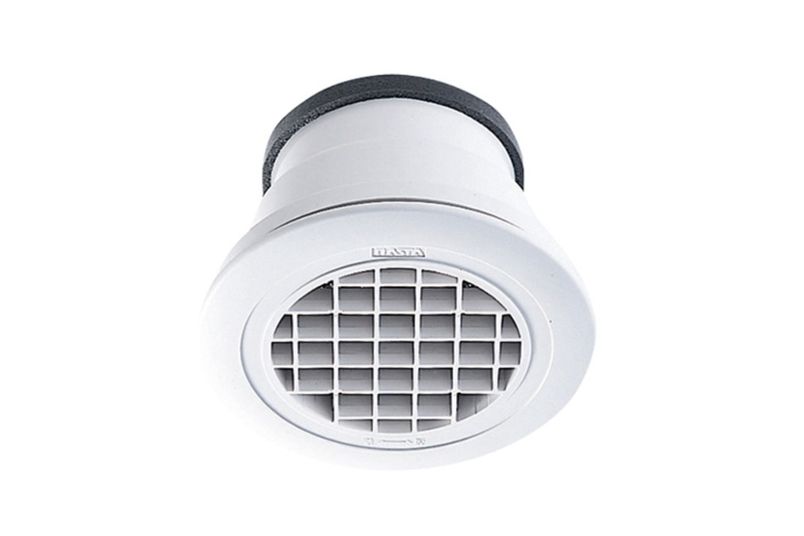 Nasta is an adjustable ceiling-mounted passive vent with a replaceable filter.