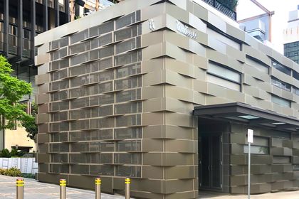 Decorative perforated panels at Westin Hotel in Perth