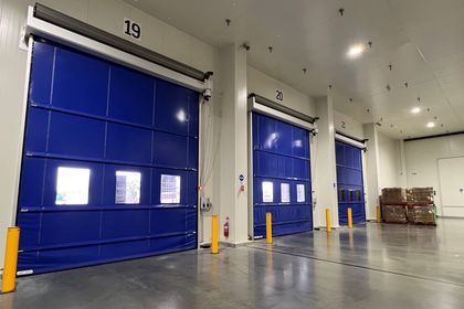 Integrated dual-purpose shutter with a PVC high-speed door
