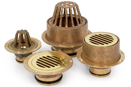 Bronze roof drains – Small Diameter Roof Drains
